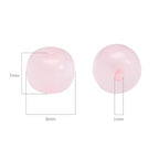 BEADIA Natural Rose Quartz Flat Cut Round Drum Stone 8mmx7mm Loose Semi Gemstone Beads for Jewelry Making 38cm - color: Rose Quartz