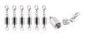 KONMAY 10 Sets Rhodium Screw-in Magnetic Necklace Clasps, Safety Magnetic Converter Clasps for Jewelry Making - color: Rhodium