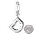 OVRUNS Initial Charm for Women,Letter Bracelet Necklace Charms Alphabet Pendant Charms With Clasp - color: Silver, style: Letter D
