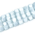 28pcs 10x13mm White Cat's Eye Cuboid Stone Gemstone Beads Semi-Precious Craft Supplies for DIY Jewelry Making - color: Cuboid10x13mm White