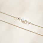 925 Sterling Silver Chain for Women, Diamond Cut 1mm Box Chain Lobster Claw Clasp Silver Jewelry Gifts for Women Mom Girlfriend - size: 20 Inches