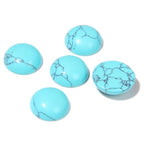 20pcs 8mm Natural Stone No Hole Turquoise Semicircle Smooth Cabochons Beads Healing Chakra Crystal Stone Bead for Jewelry Making Rings Earrings Necklace Bracelet DIY Crafts - color: Turquoise, size: 8mm