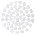Gerrii 50 Pcs Heart Healing Stone Bulk Quartz Heart Inspirational Stones Gift for Women Love Pocket Polished Natural Energy Balancing Meditation 0.8 Inch(Clear) - color: Clear