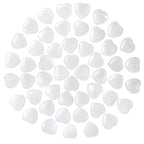 Gerrii 50 Pcs Heart Healing Stone Bulk Quartz Heart Inspirational Stones Gift for Women Love Pocket Polished Natural Energy Balancing Meditation 0.8 Inch(Clear) - color: Clear