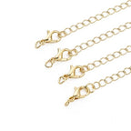 BEADIA 14K Gold Plated Extender Chains 75mm 20pcs Rose Extension Tail Chains for Jewelry Making Findings - color: Rose