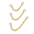 4Pcs Gold Earrings Connector Chains Set for Women, Convertible Dangle Chain for Double Piercings 50mm - color: gold 20mm 30mm 40mm