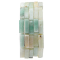BEADIA Natural Amazonite Tube Beads 13x4mm 30pcs Rectangle Loose Semi Gemstone Beads for Jewelry Making Design - color: Amazonite Rectangle