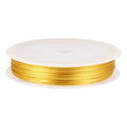 Cheriswelry 22 Gauge 0.6mm Gold Copper Craft Wire Tarnish Resistant Copper Wire Bendable Metal Wire for DIY Wrapping Beading Sculpting Jewelry Making Supplies, 59.06 Feet - size: 22 Gauge(0.6mm)