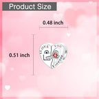 925 Sterling Silver Charms for Bracelets and Necklaces Charms for Women Fashion Jewelry for Women Friend and Mother - color: Love Key Heart