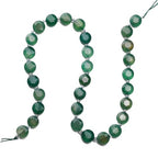 BEADIA Natural Faceted Green Agate Rondelle Disk Stone Beads 10x5mm 37cm for DIY Chain Jewelry Making - color: Green Agate
