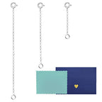 ADMITRY 3 Pcs 925 Sterling Silver Necklace Extender, Durable Chain Extenders, Necklace Bracelet Anklet Jewelry Extension for Women (1 2 3 Inch) - color: Sterling Silver Necklace Extender