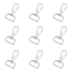 9 Pcs D Ring Swivel Lobster Claw Clasp Push Gate Snap Hooks Trigger Clips for DIY Crafts Keychain Purse Handbag Making,1 Inch Silver - color: 1" Silver 9pcs, size: 1"