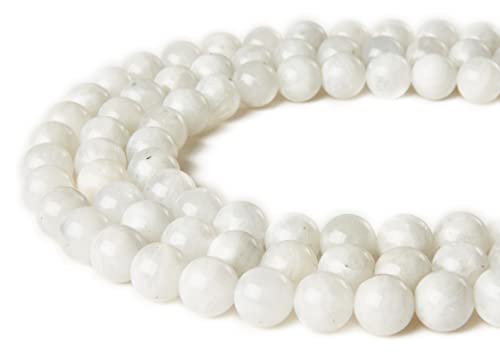 60pcs 6mm Moonstone Beads Natural Gemstone Beads Round Loose Beads for Jewelry Making - color: Moonstone, size: 6mm