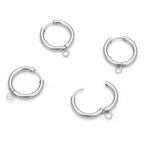 20pcs Adabele 316 Grade Surgical Stainless Steel Hypoallergenic 18.5mm Round Hoop Huggie Earring Hooks Open Ring (Strong 2.5mm Wire Gauge) Earrings Jewelry Making SEF13 - size: 18.5mm huggie (2.5mm wire gauge)