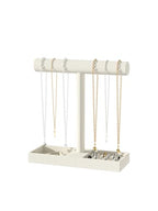 Bracelet and Necklace Holder,Velvet Jewelry Necklace Display Organizer Stand,bracelet Holder for Selling,Bracelet and Necklace Storage Tree (Style 1（Beige）) - style: Style 1（Beige）