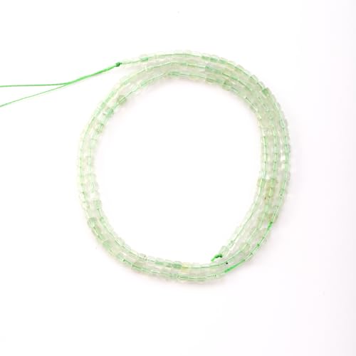 Faceted Natural Green Peridot Quarz 2-3mm Cube Square Loose Beads Gemstone Small Loose Beads Healing Crystal Energy Stone for DIY Jewelry Making 15" - color: Green Peridot Quarz