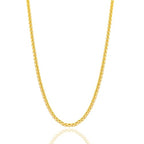 2.5mm/3mm/4mm Silver/Gold Stainless Steel Wheat Chain Necklace Jewelry for Men Women - size: 18 Inches, style: 2.5mm-Gold