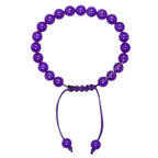 Amazing Gemstone Amethyst Bracelet for Women Men's Gifts - Protection Healing Crystal Bracelet - 8mm Gemstone Beaded Adjustable Bracelet Pulseras Para Hombres Mujer Stocking Stuffers - color: Amethyst
