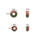 BEADIA Natural Unakite Rondelle Stone with Large Hole (5.5mm) Loose Semi Gemstone Beads for Jewelry Making 14mmx7.5mm 12pcs - color: Unakite, size: 14mm x 7.5mm