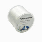 Flat Elastic Line 0.8 mm Elastic Bracelet Rope Bead Rope for String Jewelry Production and Bracelet Production (100 m) - size: 1 pack