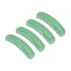 PATIKIL 4 Pcs Natural Stone, 36 x 10 mm Natural Curved Clear Quartz Stone Crystal Handmade Jade Flat Beads for DIY Crafting, Green Aventurine - color: Green Aventurine