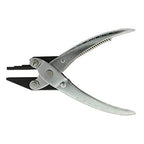 The Beadsmith 3-Step Round and Concave Nose Parallel Plier, Loops 3, 4, 5mm, 5.5 inches (140mm), Steel Tool for Jewelry Making, with Spring - style: 3-Step Round/Concave - 140mm