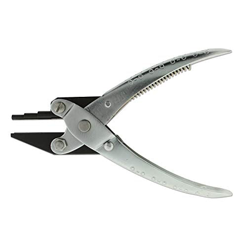 The Beadsmith 3-Step Round and Concave Nose Parallel Plier, Loops 3, 4, 5mm, 5.5 inches (140mm), Steel Tool for Jewelry Making, with Spring - style: 3-Step Round/Concave - 140mm