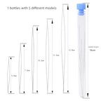 Beading Needles Set for DIY Jewelry Making, 5 Different Sizes, Handmade Bracelet and Necklace Threading Tool, 16cm Bottle with Blue Cap