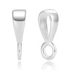 5pcs Adabele Authentic 925 Sterling Silver Hypoallergenic 11mm Pendant Clasp Folding Donut Bail Closed Loop Jumpring for DIY Craft Jewelry Making SS71-1 - color: Sterling silver