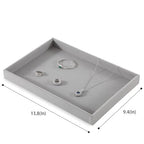 Jewlery Tray, Velvet Jewelry Display,Premium Flat Catch All Trays,Luxury Mens Valet Tray,Grey Jewelry Drawer Organizer - color: Grey, size: Flat Tray