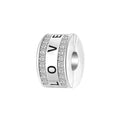 DALARAN Stopper Beads for Bracelets 925 Sterling Silver Clip Spacer Charm Bracelet Stoppers - style: 1Pcs White Charm Stoppers