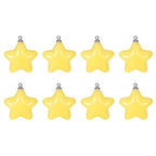 HARFINGTON Star Pendants Charm, 8Pcs 26mm Acrylic Bead Pendants with Loop for Bracelet Jewelry Making DIY Handicrafts, Yellow