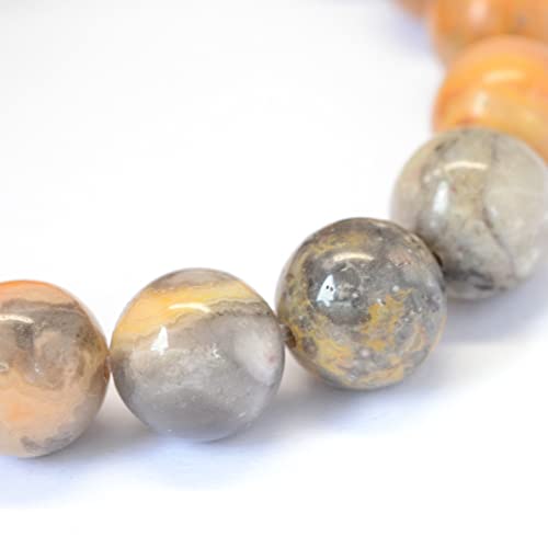 KISSITTY 235pcs 8mm Natural Crazy Agate Bead Strands, Natural Gemstone Crystal Beads Round Smooth Chakra Beads Energy Healing Crystals Gemstones for DIY Jewelry Bracelets Necklaces Making - color: Natural Crazy Agate