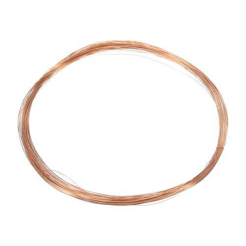 PATIKIL 33 Feet Solid Bare Copper Wire, 32 Gauge 99.9% Pure Copper Wire 0.2mm Soft Beading Wire Metal Plant Stem Ties for Jewelry Craft (10m) - size: 0.2mmx10m