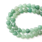 10mm Natural Green Aventurine Stone Beads Heart Shape DIY Loose Gemstone Energy Healing Crystal Charms for Jewelry Making Handmade - color: Green Aventurine
