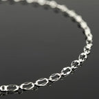 UMAOKANG 16.4 Feet Brass Chain for Jewelry Making Silver Plated Lip Chains Bulk Women Necklace Bracelet DIY Jewelry Supplies - color: Silver Lip