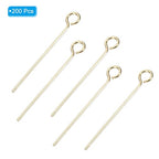 PATIKIL 200Pcs 304 Stainless Steel Jewelry Eye Pins 22mm 22 Gauge Gold Open Eye Pins for Jewelry Making DIY Craft Necklaces Bracelets Earrings - color: Gold, size: 22mm