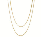 14K Yellow Gold Box Chain Necklace for Women and Men, Genuine Gold (0.6mm、1mm - Lengths from 16 to 30 Inches) - size: 18inch, style: 0.6mm