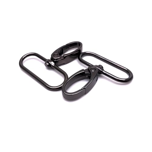 1.5 inch Swivel Lobster Clasp 1 1/2 inch Swivel Clasp Strap Clips Lobster Claw Lanyard Swivel Clasps Black 38mm Extra Large Lobster Clasps Swivel Hooks for Purse 10pcs - color: 1.5 inch Black