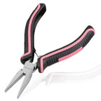 5-Inch Mini Flat Nose Pliers for Jewelry Making - Smooth Jaws Duck Billed Pliers - Pink Tool for Women - style: Flat Nose Pliers