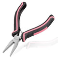 5-Inch Mini Flat Nose Pliers for Jewelry Making - Smooth Jaws Duck Billed Pliers - Pink Tool for Women - style: Flat Nose Pliers