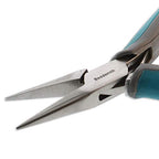 The Beadsmith Simply Modern Chain Nose Pliers, 4.5 inches (114mm) with polished steel head, PVC grip handles and double-leaf springs, tool for jewelry making - size: Chain Nose