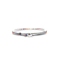 Made by Nami Surfer Anklet with Snap Hook Clasp Waterproof & Adjustable Thin String Ankle Bracelets for Women and Men Handmade Jewelry for Beach and Music Festival Accessories - color: Dark Retro Silver