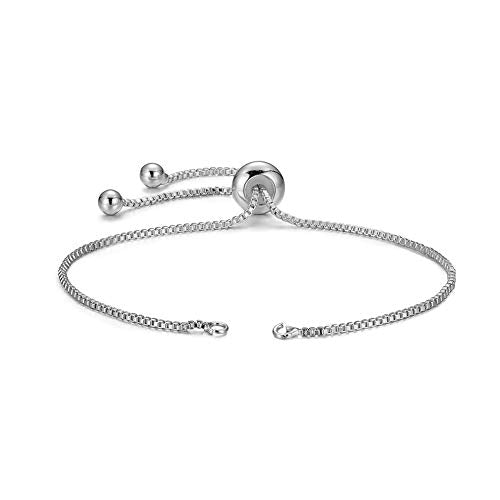 DanLingJewelry 20pcs Adjustable Slider Bracelet Slider Extender Chains with Ball Ends for Jewelry Making DIY 8 Inches(220mm) P - color: StyleⅡ-20 pcs-Platinum