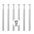 6 Pcs 2.3mm Round Cup Burr - 3/32'' Shank Wire Rounder Bits Jewelry Burs for Lapidary Making - color: 6 Pcs 2.3mm Round Cup Burs
