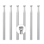 6 Pcs 2.3mm Round Cup Burr - 3/32'' Shank Wire Rounder Bits Jewelry Burs for Lapidary Making - color: 6 Pcs 2.3mm Round Cup Burs