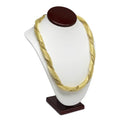Novel Box Cherrywood/White Stand Jewelry Necklace Display 5.5x3x7.5 Inches - Freestanding Travel Necklace Holder Stand - Necklace Mannequin Organizer Stands - Necklace Displays Small - color: Rosewood/White, size: Small