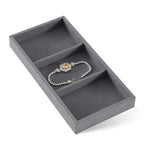 Dark Blue Jewelry Display Tray Ring Necklace Earring Bangle Organizer Multifunctional Storage Case for Jewelry Showcase (Long 3 Grids Tray) - color: 07-3 Gird Tray