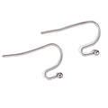 KISSITTY 300-Piece Hypoallergenic 316 Stainless Steel French Hook Ball Dot Ear Wires 22x12x2mm Dangle Earring Findings for DIY Jewelry Making
