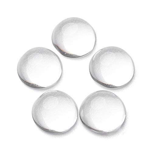Craftdady 200Pcs Transparent Glass Cabochons 12mm Clear Glass Flat Back Dome Tile Cabochons Half Round Covers for Photo Pendant Jewelry Making - color: Transparent Clear, size: 12mm Round